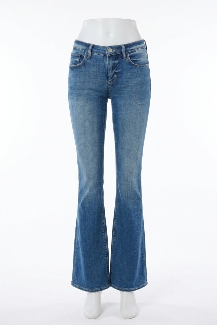 NEW L'AGENCE cara low rise bootcut jeans in cambridge